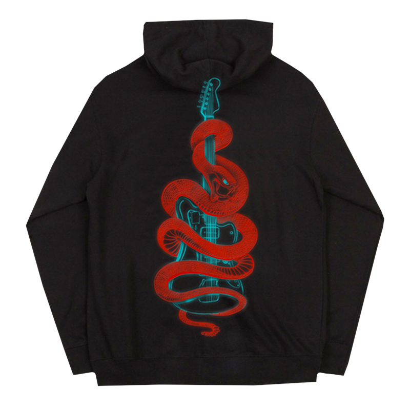 Snake Guitar Black Hoodie