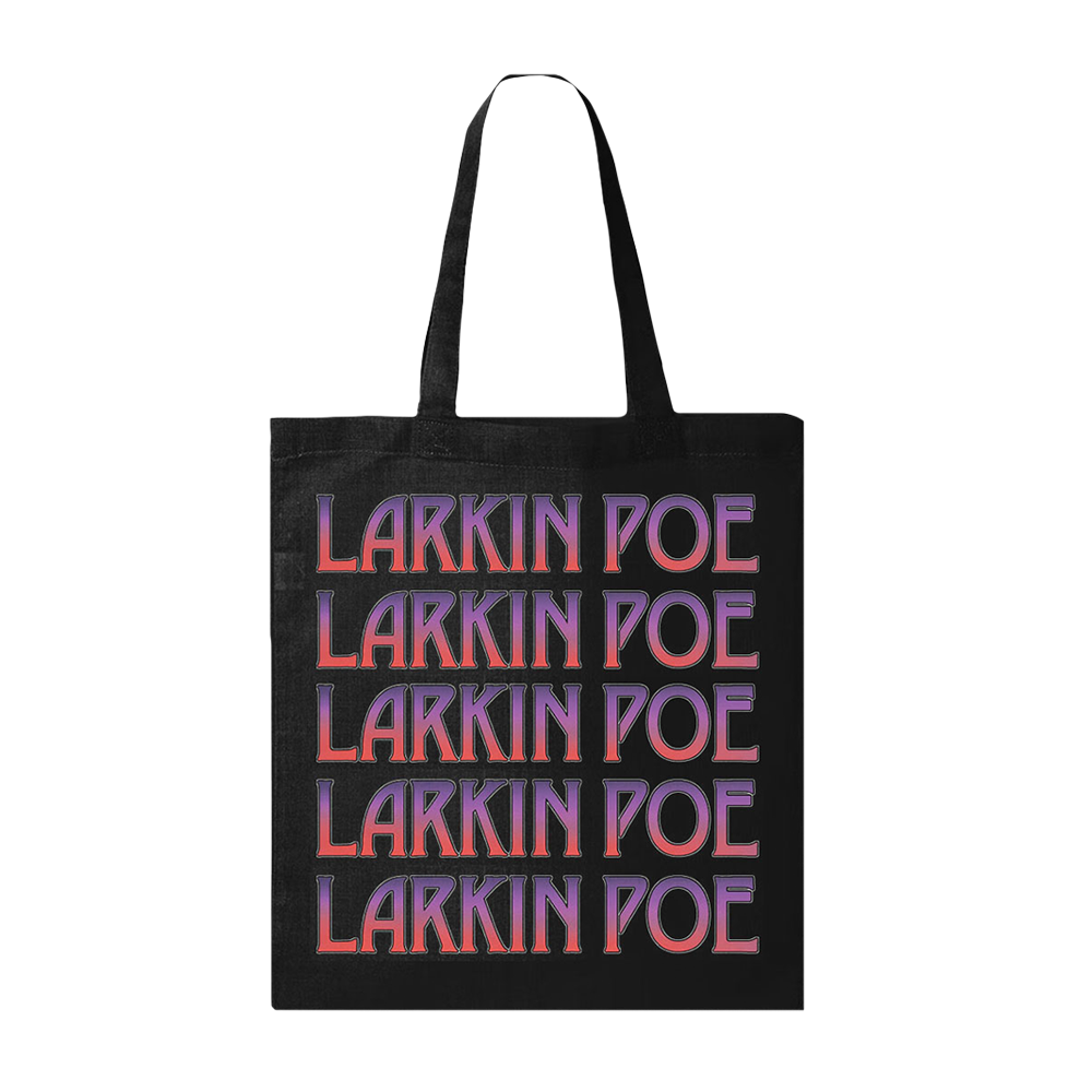 Repeat Black Logo Tote Bag | Larkin Poe – Larkin Poe Official Site